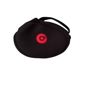 Beats By Dre Black Neoprene‎ Headphone Carrying Case with Red Logo Travel Music